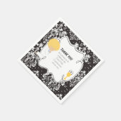 Erstkommunion Blonde Boy Black Damask Serviette (Ecke)