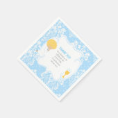 Erstkommunion Blonde Boy Blue Damask Serviette (Ecke)