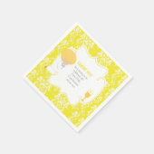 Erstkommunion Blonde Boy Yellow Damask Serviette (Ecke)