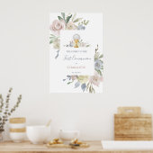 Erstkommunion Blumensträuße Willkommensschild Poster (Küche)
