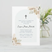 Erstkommunion des bohemianischen Pampasgras Einladung (Stehend Vorderseite)
