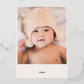 Erstkommunion des modernen Goldes Folieneinladung (Rückseite)