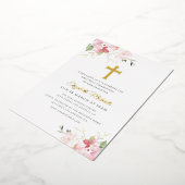 Erstkommunion des modernen Goldes Folieneinladung (Gedreht)