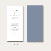 Erstkommunion Dusty Blue Boy Menükarte