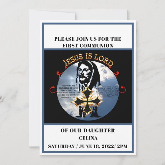 Erstkommunion Einladung (Vorderseite)