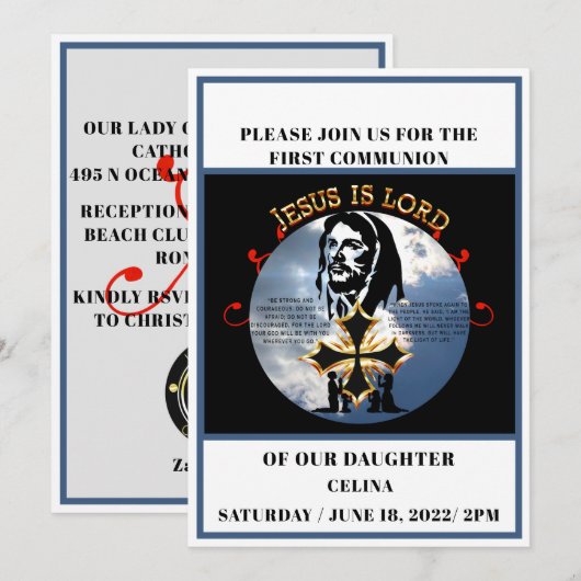 Erstkommunion Einladung (Vorne/Hinten)