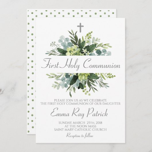 Erstkommunion Einladung (Vorne/Hinten)