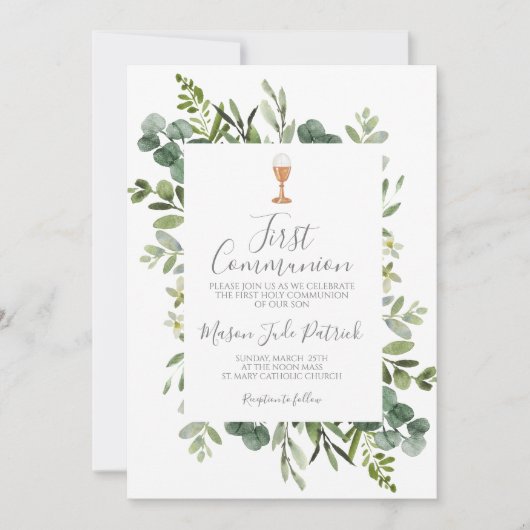 Erstkommunion Einladung (Vorderseite)