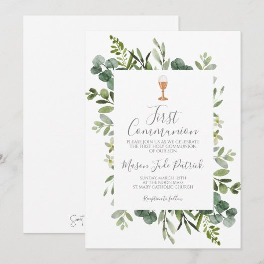 Erstkommunion Einladung (Vorne/Hinten)