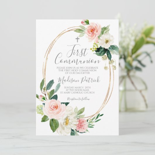 Erstkommunion Einladung (Stehend Vorderseite)
