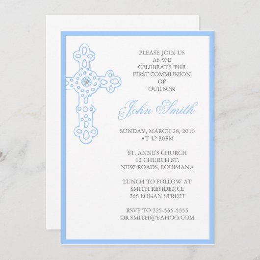 Erstkommunion Einladung (Vorne/Hinten)
