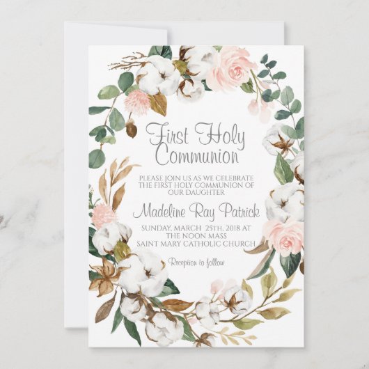 Erstkommunion Einladung (Vorderseite)