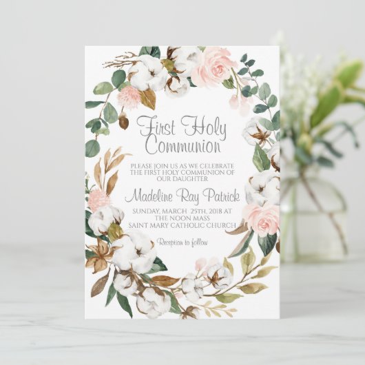 Erstkommunion Einladung (Stehend Vorderseite)