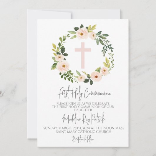 Erstkommunion Einladung (Vorderseite)