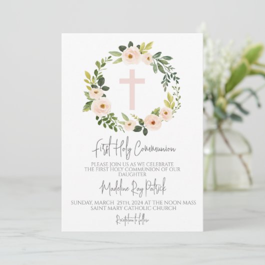 Erstkommunion Einladung (Stehend Vorderseite)