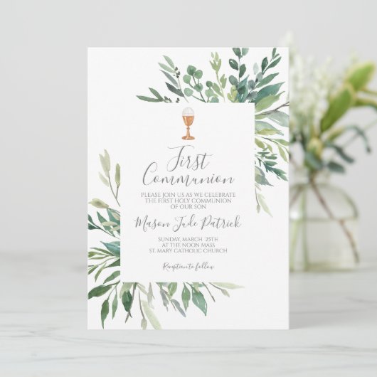 Erstkommunion Einladung (Stehend Vorderseite)
