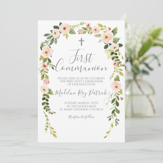 Erstkommunion Einladung (Stehend Vorderseite)