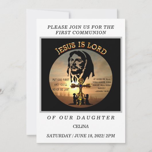 Erstkommunion Einladung (Vorderseite)