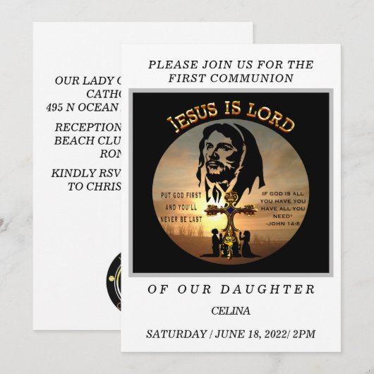 Erstkommunion Einladung (Vorne/Hinten)