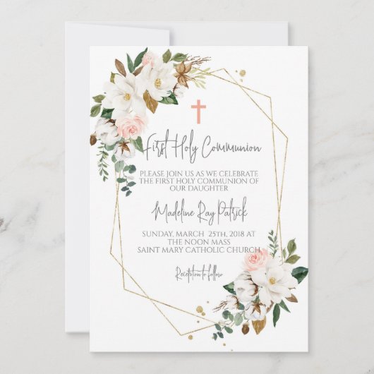 Erstkommunion Einladung (Vorderseite)