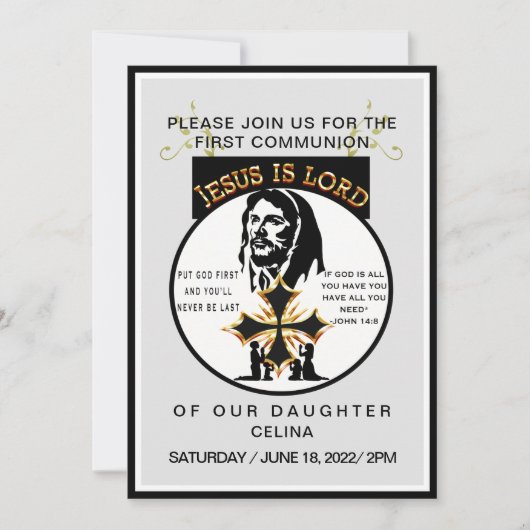 Erstkommunion Einladung (Vorderseite)