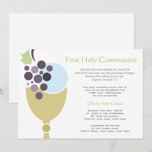 Erstkommunion Einladung (Vorne/Hinten)