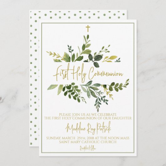 Erstkommunion Einladung (Vorne/Hinten)