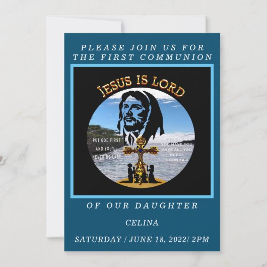 Erstkommunion Einladung (Vorderseite)