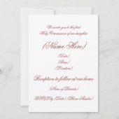 Erstkommunion Einladung (Rückseite)