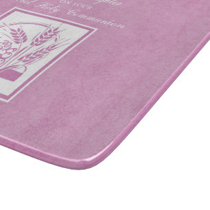 Erstkommunion Enkelin, Rosa Schneidebrett
