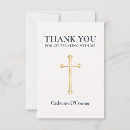 Erstkommunion Goldkreuz Dankeskarte
