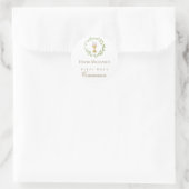 Erstkommunion grüner Kranz Runder Aufkleber (Tasche)