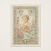Erstkommunion Jesus Engel Blumenmuster (Vorderseite)