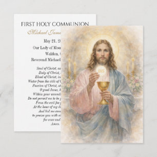 Erstkommunion Jesus Eucharistie Andenken Gebet Ankündigung