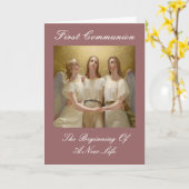 Erstkommunion Karte (Gelbe Blume)