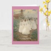 Erstkommunion Karte (Gelbe Blume)