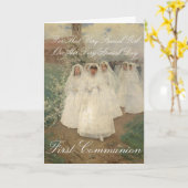 Erstkommunion Karte (Gelbe Blume)