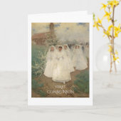 Erstkommunion Karte (Gelbe Blume)