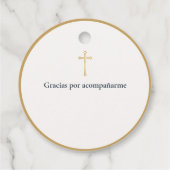 Erstkommunion Kreuz Geschenkanhänger (Rückseite)