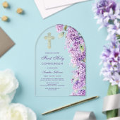 Erstkommunion Lilac Bogen Acryleinladungen (Insitu (Hochzeit))