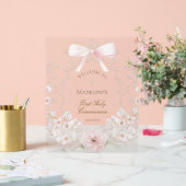 Erstkommunion Mädchen Willkommen Acrylschild (Hochzeit)