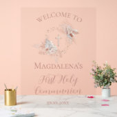 Erstkommunion Mädchen Willkommensschild Acrylschild (Hochzeit)