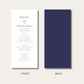 Erstkommunion Navy Blau Junge Menükarte