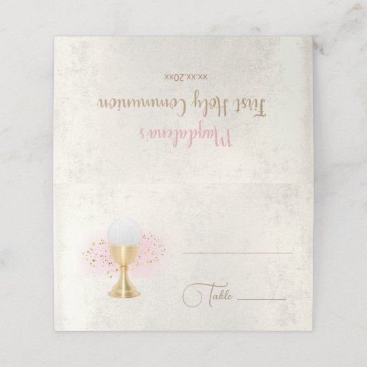 Erstkommunion Platzkarte (Außenseite Aufgefaltet)