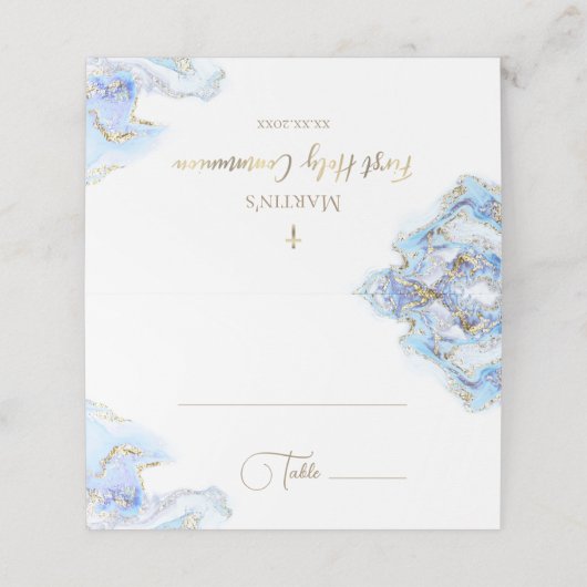 Erstkommunion Platzkarte (Außenseite Aufgefaltet)