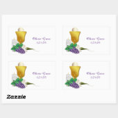 Erstkommunion Rechteckiger Aufkleber (Blatt)