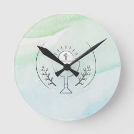 Erstkommunion Runde Wanduhr