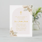 Erstkommunion von Pampas Gras Folieneinladung (Stehend vorne)