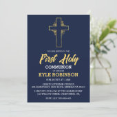 Erstkommunioneinladungen für Blaue Einladung (Stehend Vorderseite)