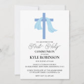 Erstkommunioneinladungen für Blaue Einladung (Vorderseite)
